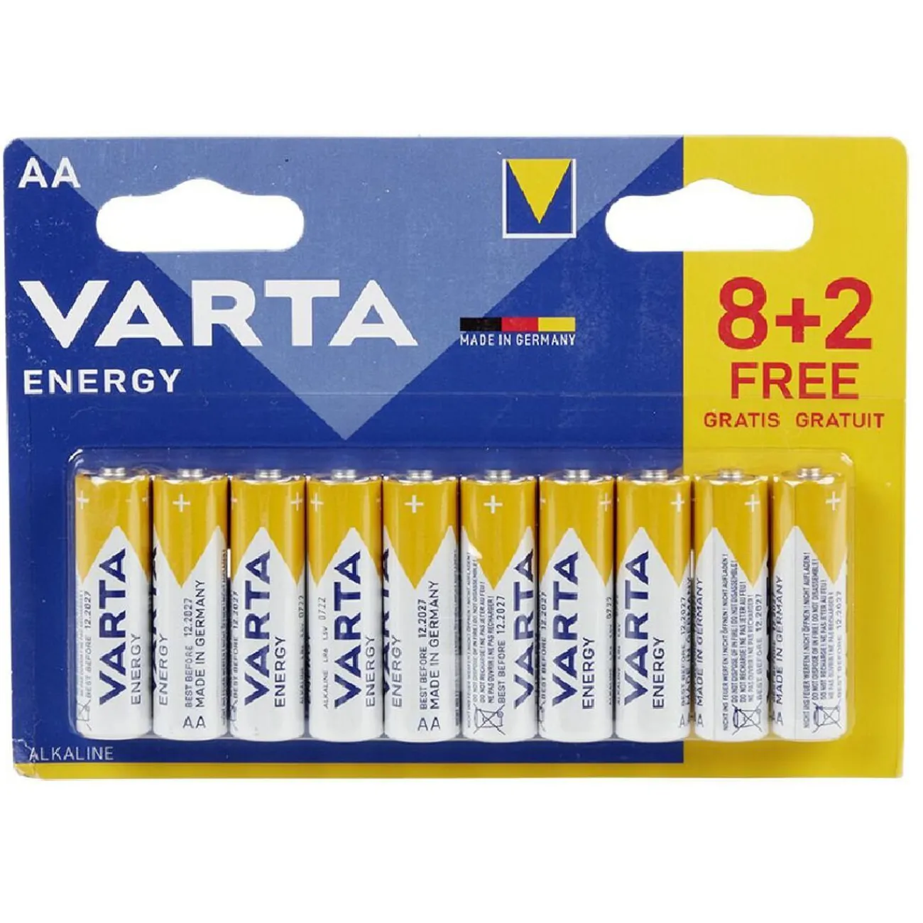 Gifi Pile^Pile AA/LR06 Energy x8 + 2 gratuites