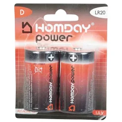 Gifi Pile^Pile Alcaline Homday Power LR20 x2