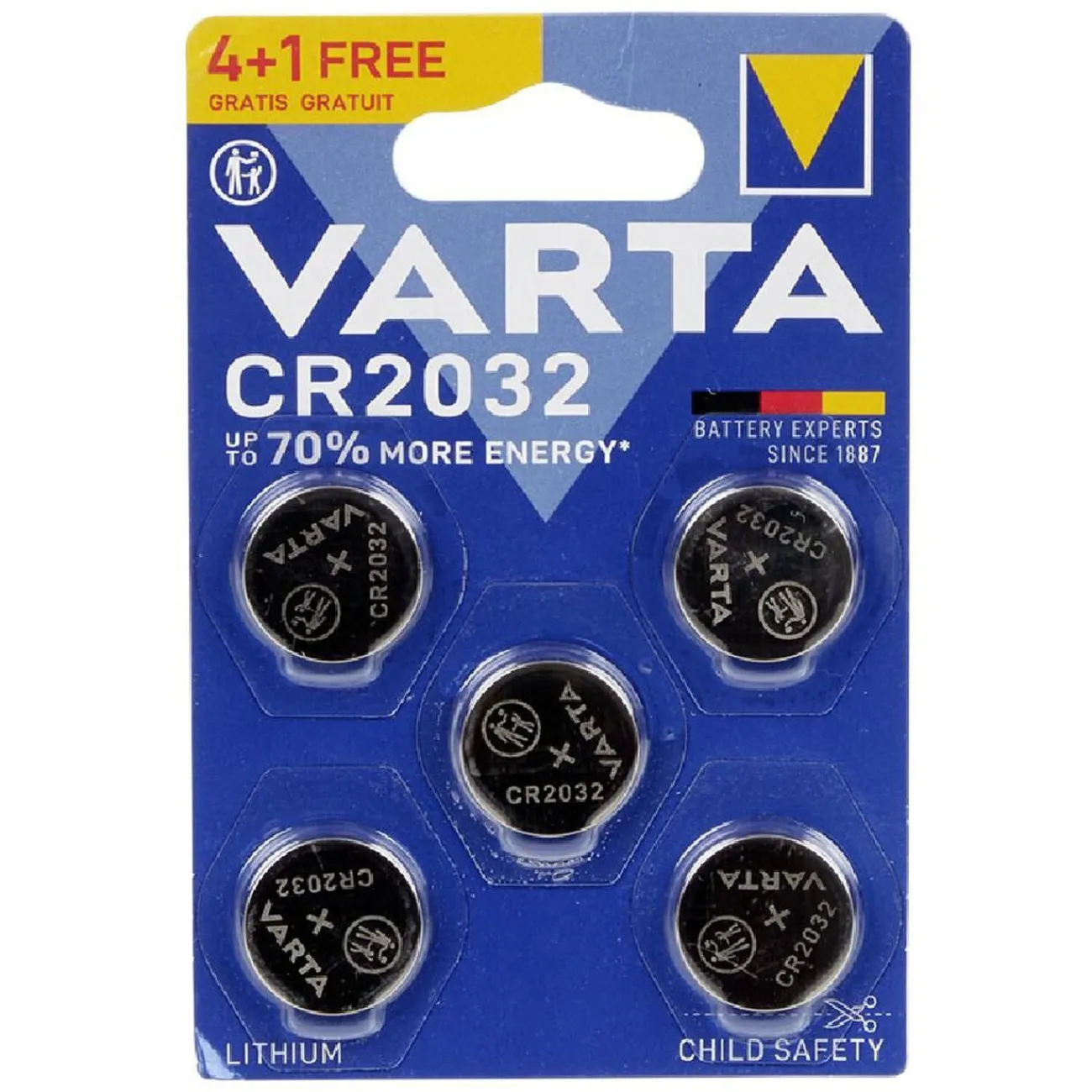 Gifi Pile^Pile bouton lithium CR2032 Energizer x4 + 1 gratuite