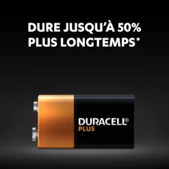 Gifi Pile^Pile Duracell Plus alcaline 9 Volts 6LR61