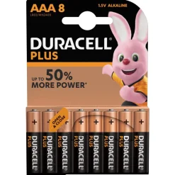 Gifi Pile^Pile Duracell Plus alcaline AAA 1,5 Volts, LR03 - Lot de 8