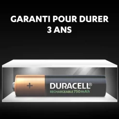 Gifi Pile^Pile rechargeable Duracell AAA 750mAh - Lot de 4