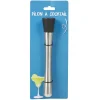 Gifi Pilon à cocktail denté inox gris et noir