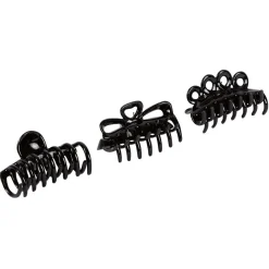 Gifi Beauté^Pince à cheveux crabe noir x3