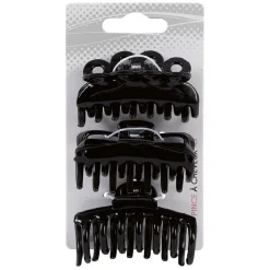 Gifi Beauté^Pince à cheveux crabe noir x3
