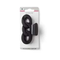 Gifi Beauté^Pince à cheveux effet chaîne plastique noir mat 8cm