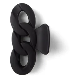 Gifi Beauté^Pince à cheveux effet chaîne plastique noir mat 8cm