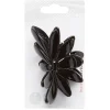 Gifi Beauté^Pince à cheveux fantaisie design fleur noir brillant