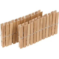 Gifi Entretien Du Linge|Pince à linge bambou naturel x24