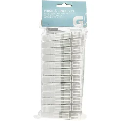 Gifi Entretien Du Linge|Pince à linge blanche x24