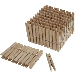 Gifi Entretien Du Linge|Pince à linge bois naturel x100