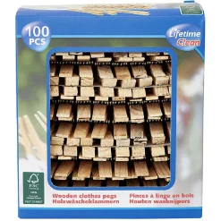 Gifi Entretien Du Linge|Pince à linge en bois x100