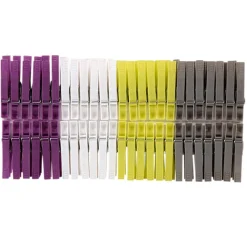 Gifi Entretien Du Linge|Pince à linge violette blanche verte grise x100