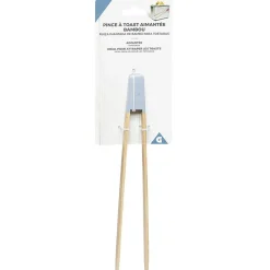 Gifi Pince à toast aimantée en bambou