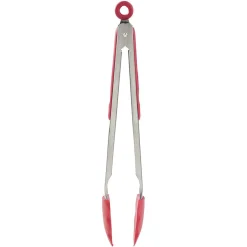 Gifi Pince à viande en inox plastique rouge gris