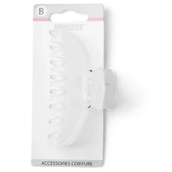 Gifi Beauté^Pince cheveux blanc mat L9cm