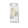 Gifi Beauté^Pince cheveux crabe doré brillant arrondie L8cm