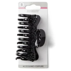 Gifi Beauté^Pince cheveux crabe noir brillant L9cm