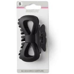 Gifi Beauté^Pince cheveux crabe noir mat noeud L9cm