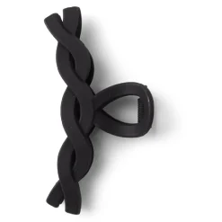 Gifi Beauté^Pince cheveux crocodile noir mat effet torsadé L11cm