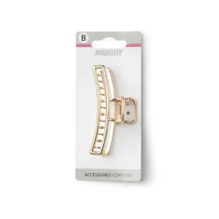 Gifi Beauté^Pince cheveux doré brillant L8cm