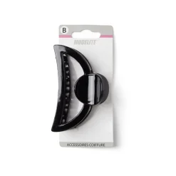 Gifi Beauté^Pince cheveux noir brillant ajourée L9cm