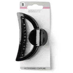 Gifi Beauté^Pince cheveux noir brillant ajourée L9cm