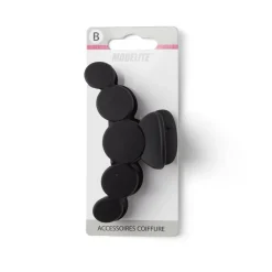 Gifi Beauté^Pince cheveux noir mat design arrondi L10cm