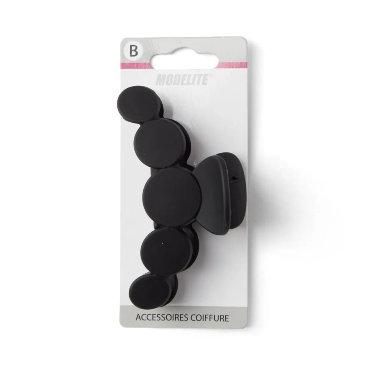 Gifi Beauté^Pince cheveux noir mat design arrondi L10cm