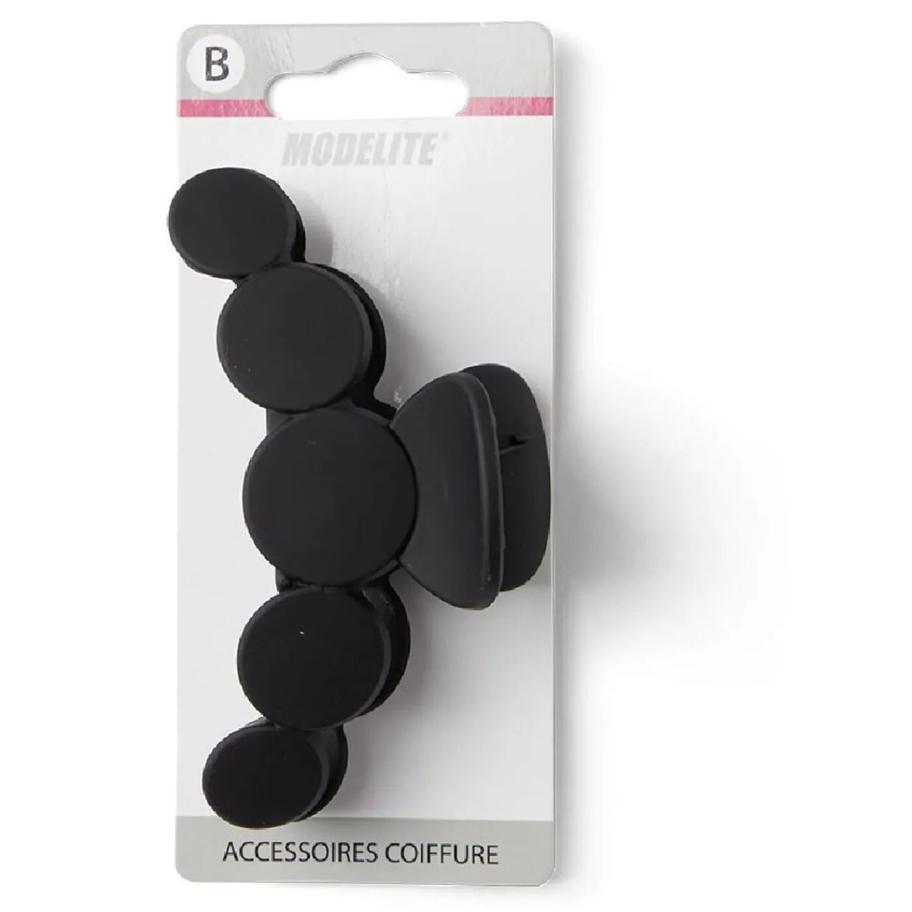 Gifi Beauté^Pince cheveux noir mat design arrondi L10cm