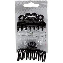 Gifi Beauté^Pince crabe x3 en plastique