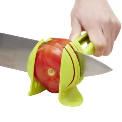 Gifi Pince découpe légumes plastique vert L18,5cm