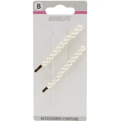 Gifi Beauté^Pince guiche perle dorée L.7 cm x2