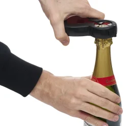 Gifi Pince multifonction 6en1 ouvre bouteille et bocal noir et rouge