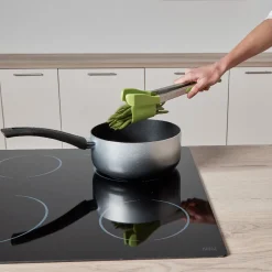 Gifi Pince spatule 2 en 1 inox silicone vert