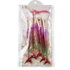 Gifi Beauté^Pinceau cosmétique sirène 5 pièces avec trousse transparente pailletée