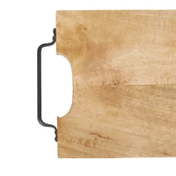 Gifi Planche à découper bois avec poignée métal