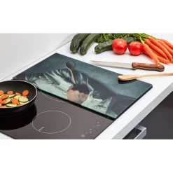 Gifi Planche à découper cache plaque design chef x2