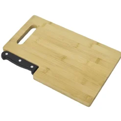 Gifi Planche à découper en bambou avec couteau