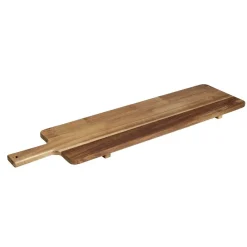 Gifi Planche de service XL en bois d'acacia avec pied 20x75cm