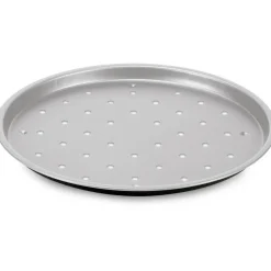 Gifi Plaque à pizza antiadhésive ronde Happy Hour gris noir