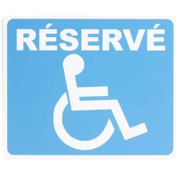 Gifi Colle Et Adhésif^Plaque signalétique "Réservé, mobilité réduite" - 24x20 cm
