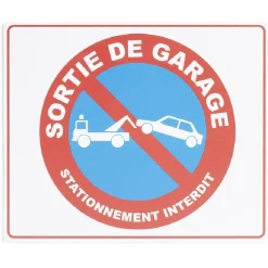 Gifi Colle Et Adhésif^Plaque signalétique "Stationnement interdit, sortie de garage" 24x20cm