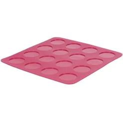 Gifi Plaque silicone 16 macarons rose