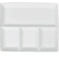 Gifi Plat à 4 compartiments blanc