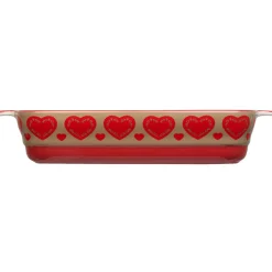 Gifi Plat à four design coeur rouge