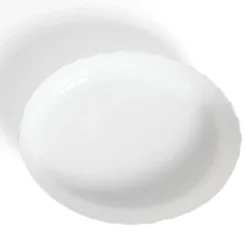 Gifi Plat à four en verre opale blanc 36,9x28,6xH8cm