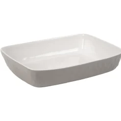 Gifi Plat à four martelé gris blanc