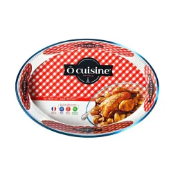 Gifi Plat à four ovale en verre extra résistant