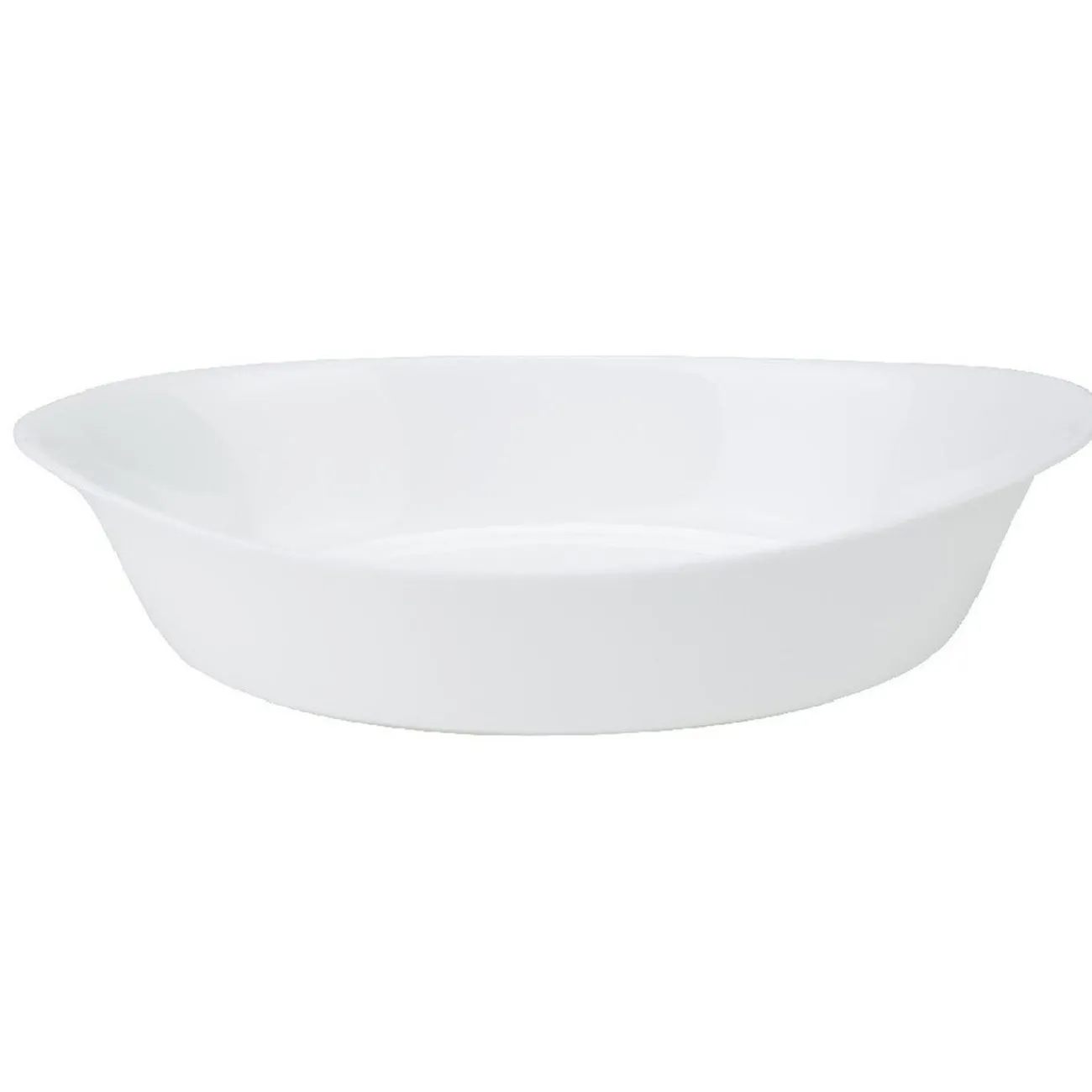 Gifi Plat à four ovale Luminarc verre blanc 25 cm